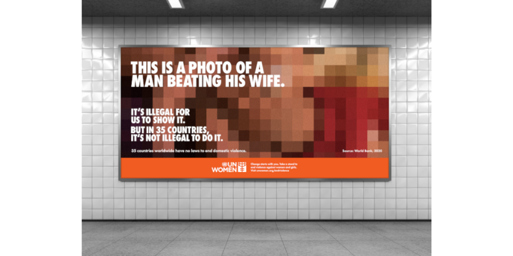 Affiche pixelisée UN Women